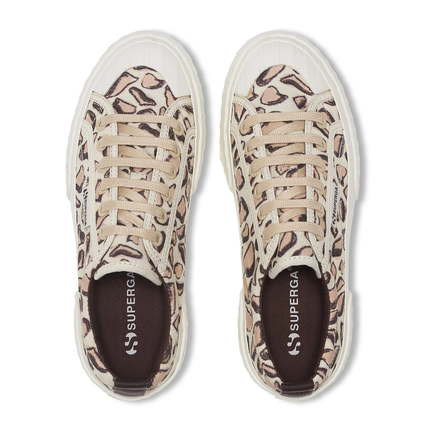 Superga - Sneakers Donna Beige - 2631 PLATFORM GIRAFFA PRINT
