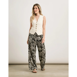 Top Chaleco Lino Beige - Chai