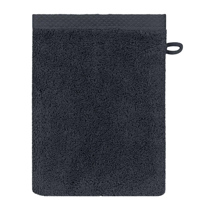 Gant de toilette pur coton 550 g/m² uni marine Elea navy