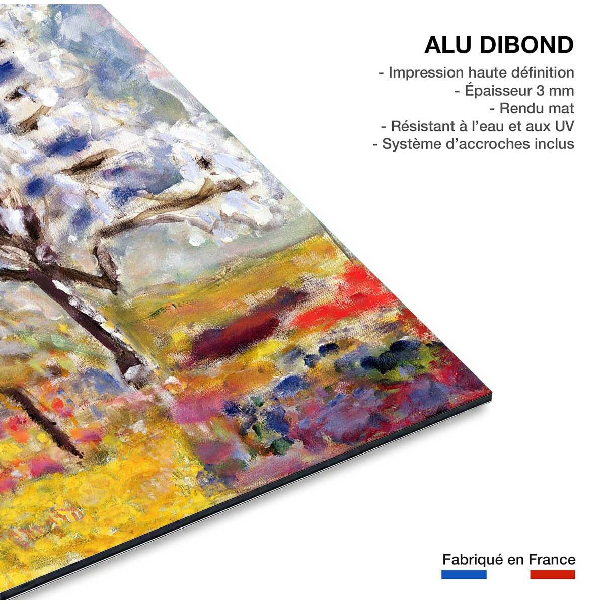 Tableau peinture l'amandier en fleurs de pierre bonnard  Tableau alu Dibond