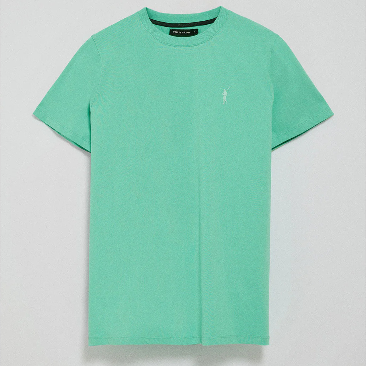 Maglietta acquamarina a girocollo e Rigby Go in gomma