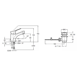 Mitigeur lavabo Brive
