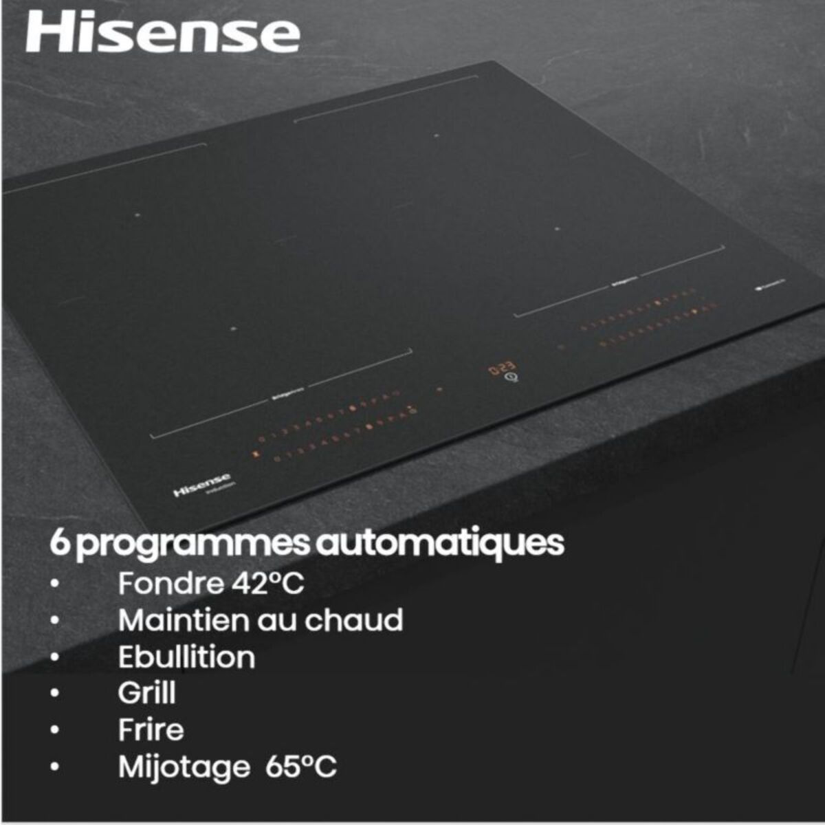 Plaque induction HISENSE HI6443SRWF InfiniteMattGlass