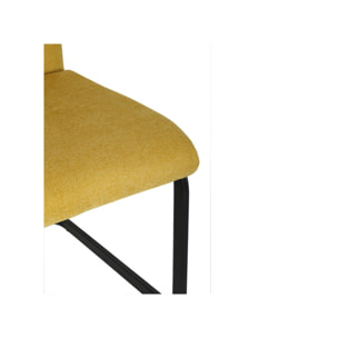 Chaise en tissu avec pied luge en métal - FABIO