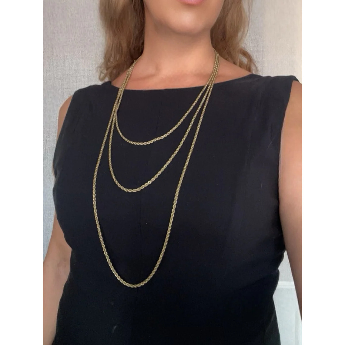 Collar largo Trnity latón dorado chapado