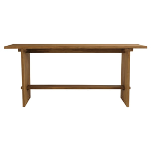 COLINE - Bar de jardin 240x70cm en bois de teck recyclé couleur naturelle
