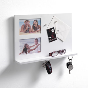 Panneau décoratif Tomasucci REMINDER, en MDF et bois, blanc, 39,5 × 7 × 27 cm