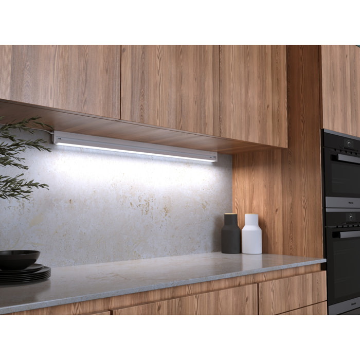 Forlight - Sistema Lineal LED Eficiente 1200mm, Acabado Blanco Opal, Iluminación Moderna para Hogar, Material Resistente PVC y Policarbonato, Diseño Funcional y Estético