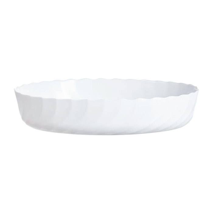 Plat à four ovale blanc 32X24cm Smart Cuisine Trianon 250°C - Luminarc - Opale culinaire extra léger et résistant