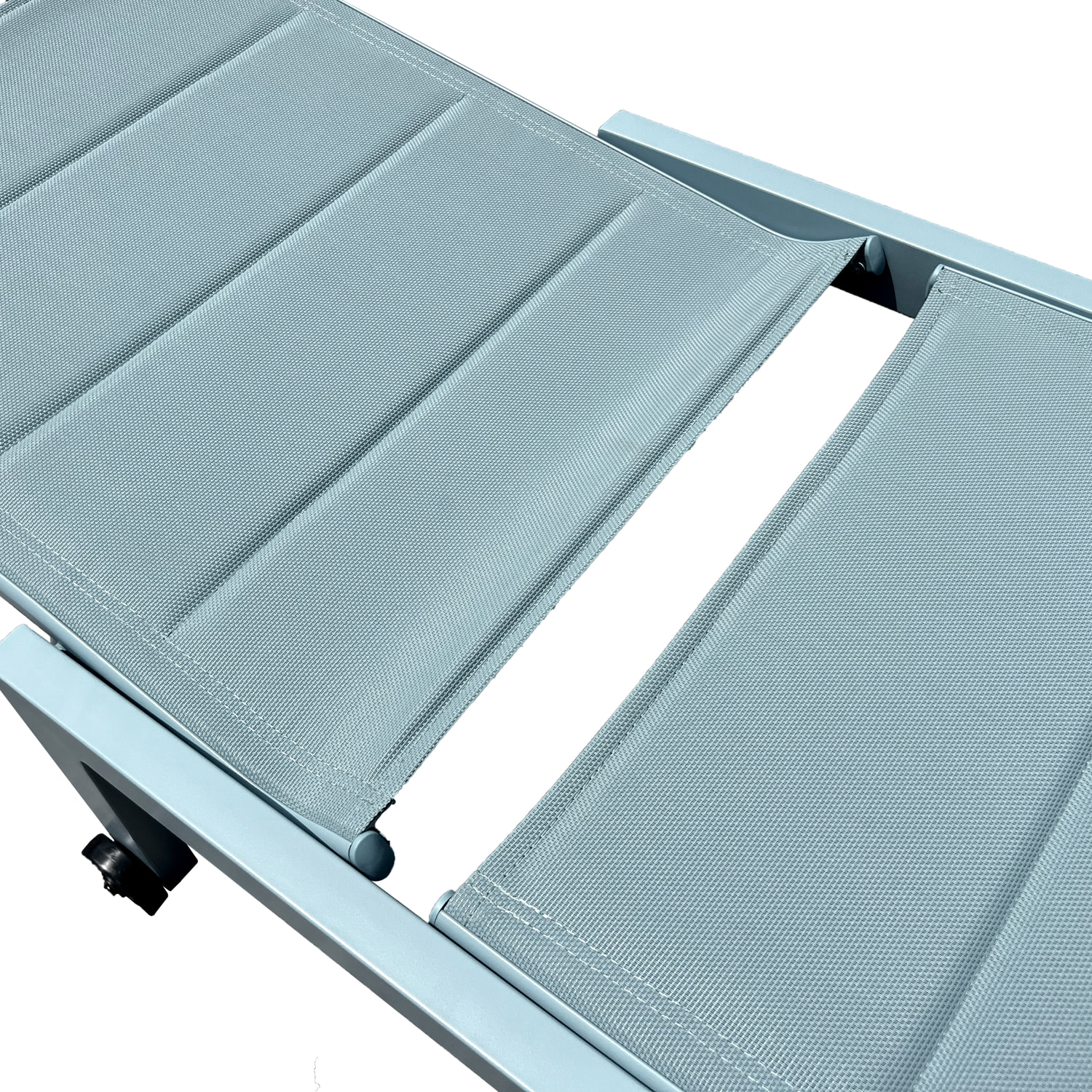 Bain de soleil BARBADOS en textilène bleu clair - aluminium bleu clair