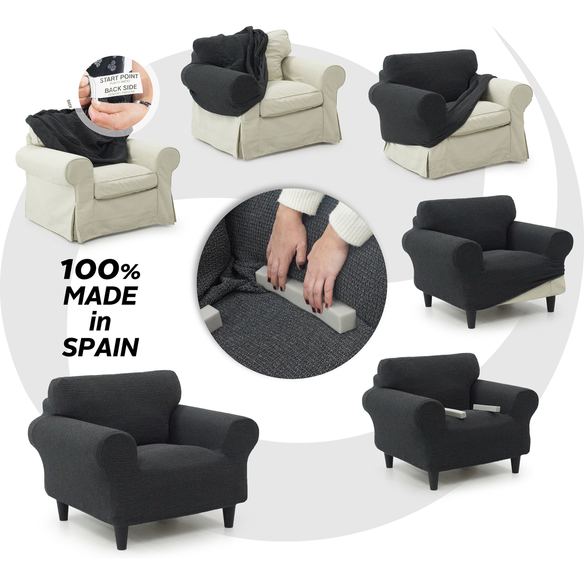 Funda Súper Elástica para SOFÁ modelo BUBBLE