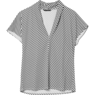 T-shirt righe scollo a v