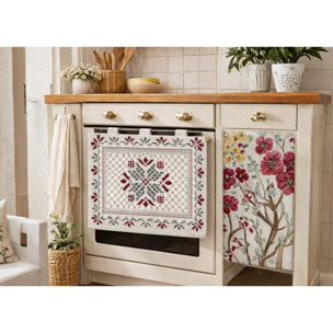 Copriforno Cucina Universale Cinigliato Copertura ProtezioneDecoarzione Forno Disegno Tricot