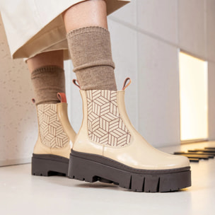 Botines 1766 NAPPA SHINNY CHAMPAGNE-FLAMINGO / LEEDS color Champagne-flamingo