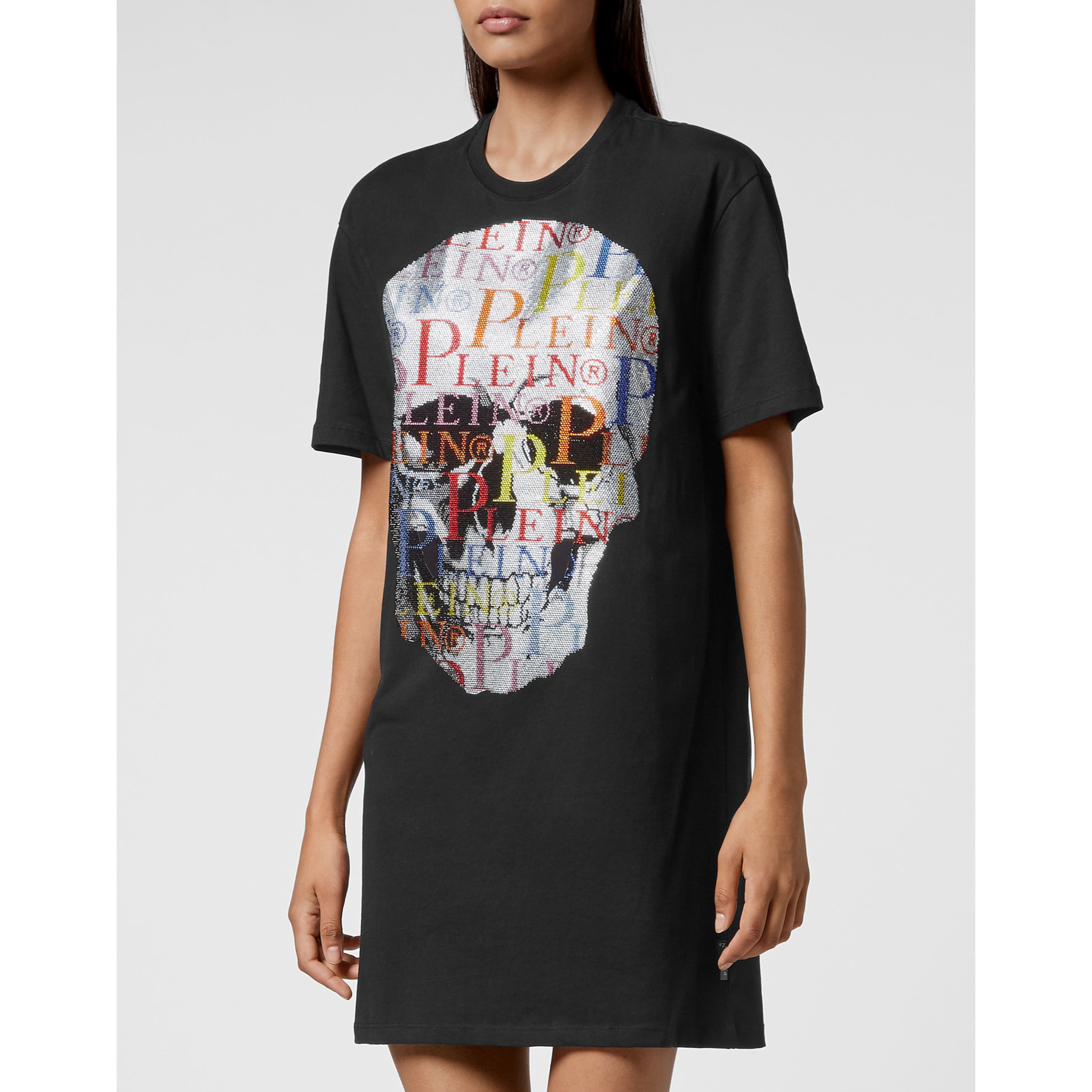 PHILIPP PLEIN Camiseta Vestido Corto SKULL