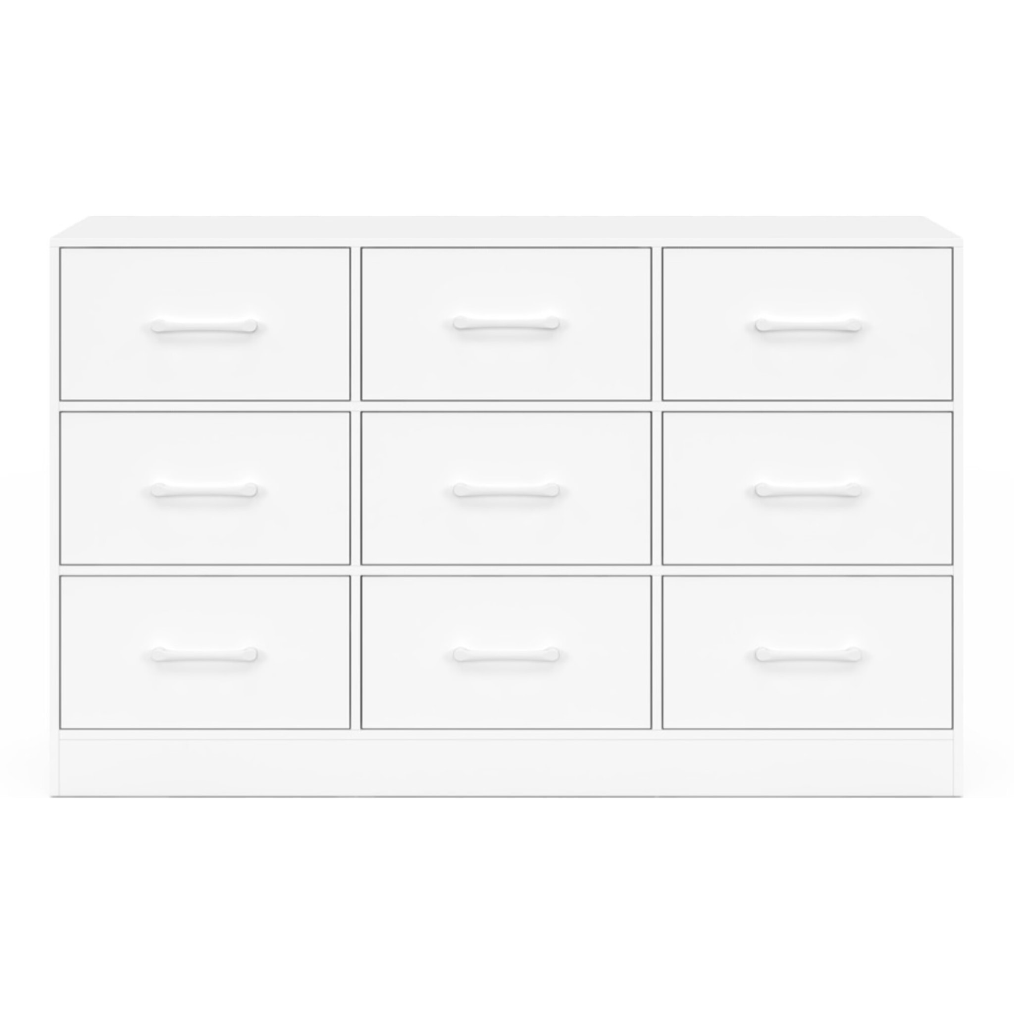 Commode Uma 9 tiroirs blanc