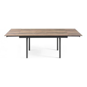 Table extensible en céramique finition bois L160/240cm pieds métal - UNIK