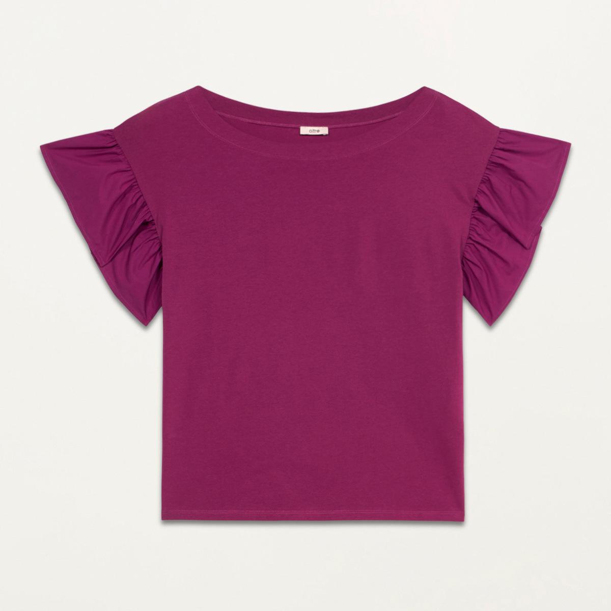 Oltre - Camiseta con mangas cortas de ala - Violeta