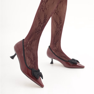 DECOLLETE FIOCCO BORDEAUX