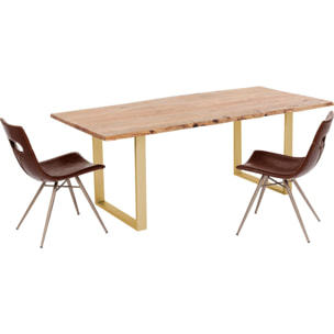 Table Harmony acacia laiton Kare Design