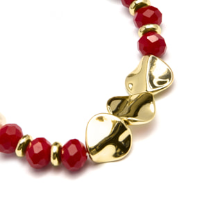 Pulsera de Cristal Multicolor acabada en oro amarillo de 18K