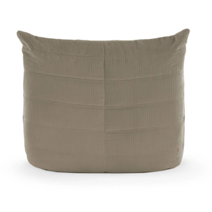 EMILE - Fauteuil en velours côtelé taupe
