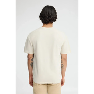 Camiseta color crudo con microestructura y parche Polo Club