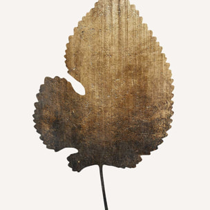 Tableau feuille sauvage dorée Tableau plexiglas