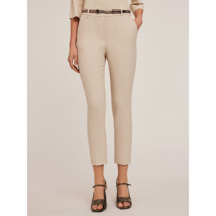 Motivi - Pantaloni regular in tessuto tecnico - Bianco