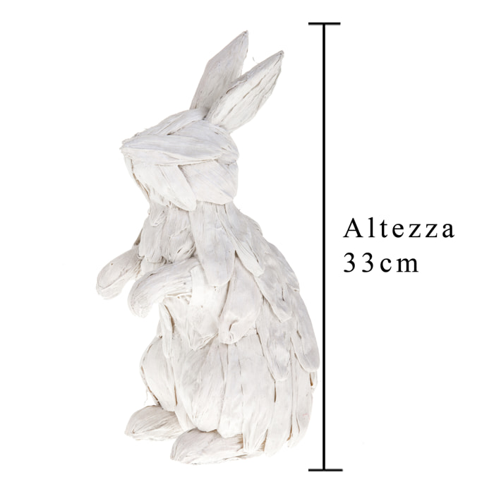 Coniglio Stilizzato. Altezza 33 Cm - Pezzi 2 - 11X33X15cm - Colore: Rosso - Bianchi Dino - Soggetti Pasquali, Conigli, Galline, Pecore Ecc