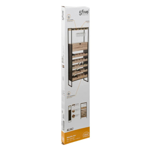 Meuble bar x25 bouteuilles "Aliaj" effet chêne naturel