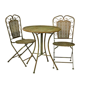 IRON LINE - TAVOLO DA ESTERNO RUSTI - misura 70x70x75