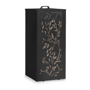 Réservoir à granules et pellets noir à motifs 45kg