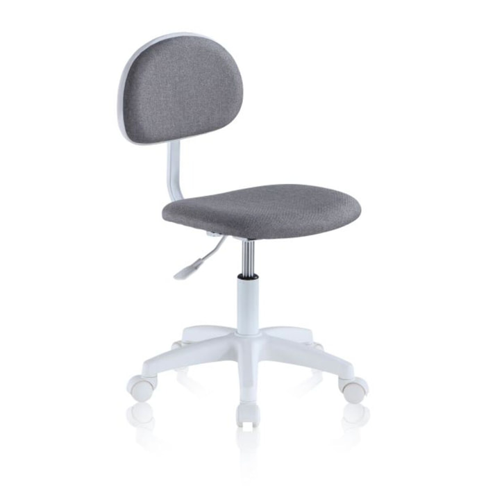 Silla de estudio juvenil Lucky Gris Blanco