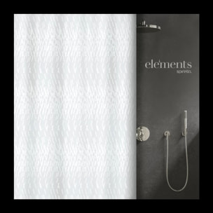 rideau de douche Polyester CODE 240x180cm Blanc Elements by Spirella