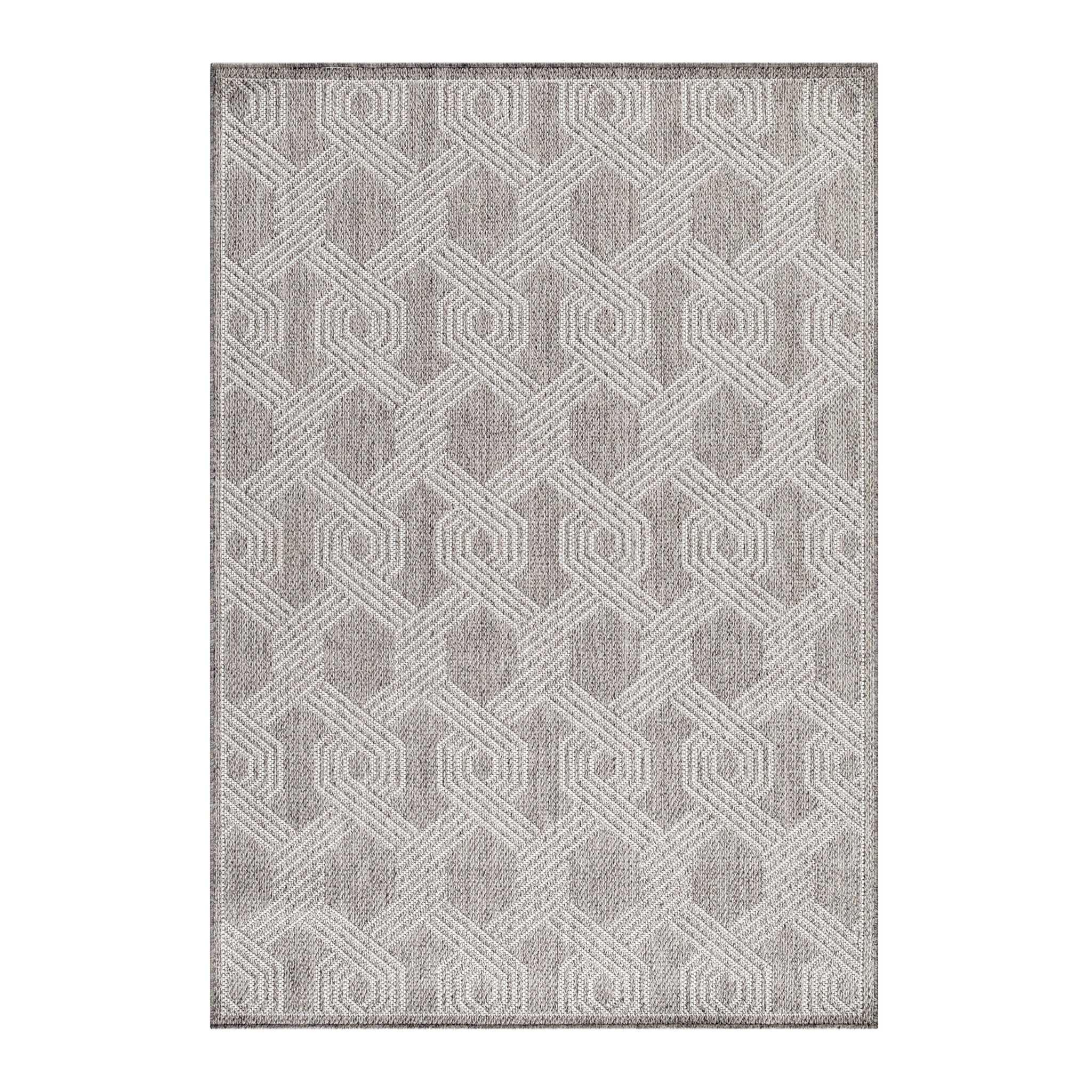 ARUBA - Tapis intérieur / extérieur à motif graphique gris