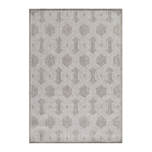 ARUBA - Tapis intérieur / extérieur à motif graphique gris