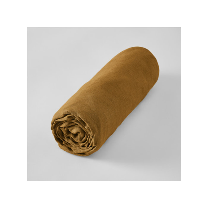 Drap Housse 180 x 200 cm en Lin Lavé - SOLINE
