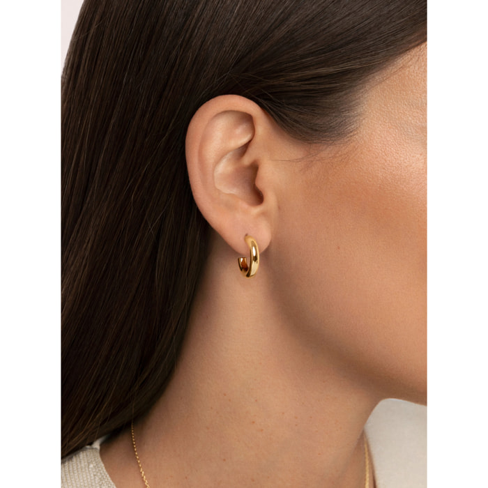 Pendientes Aro Nairo Acero Baño Oro