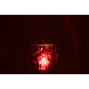 J-Line photophore Tache - verre - rouge/noir - medium
