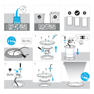 FORLIGHT Empotrable De Suelo Ip65/Ip67 Ringo Ø110Mm Gu10 50W Acero Inoxidable 525Lm