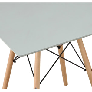 Tavolo da pranzo quadrato top verde salvia 70x70x74 cm - Ester