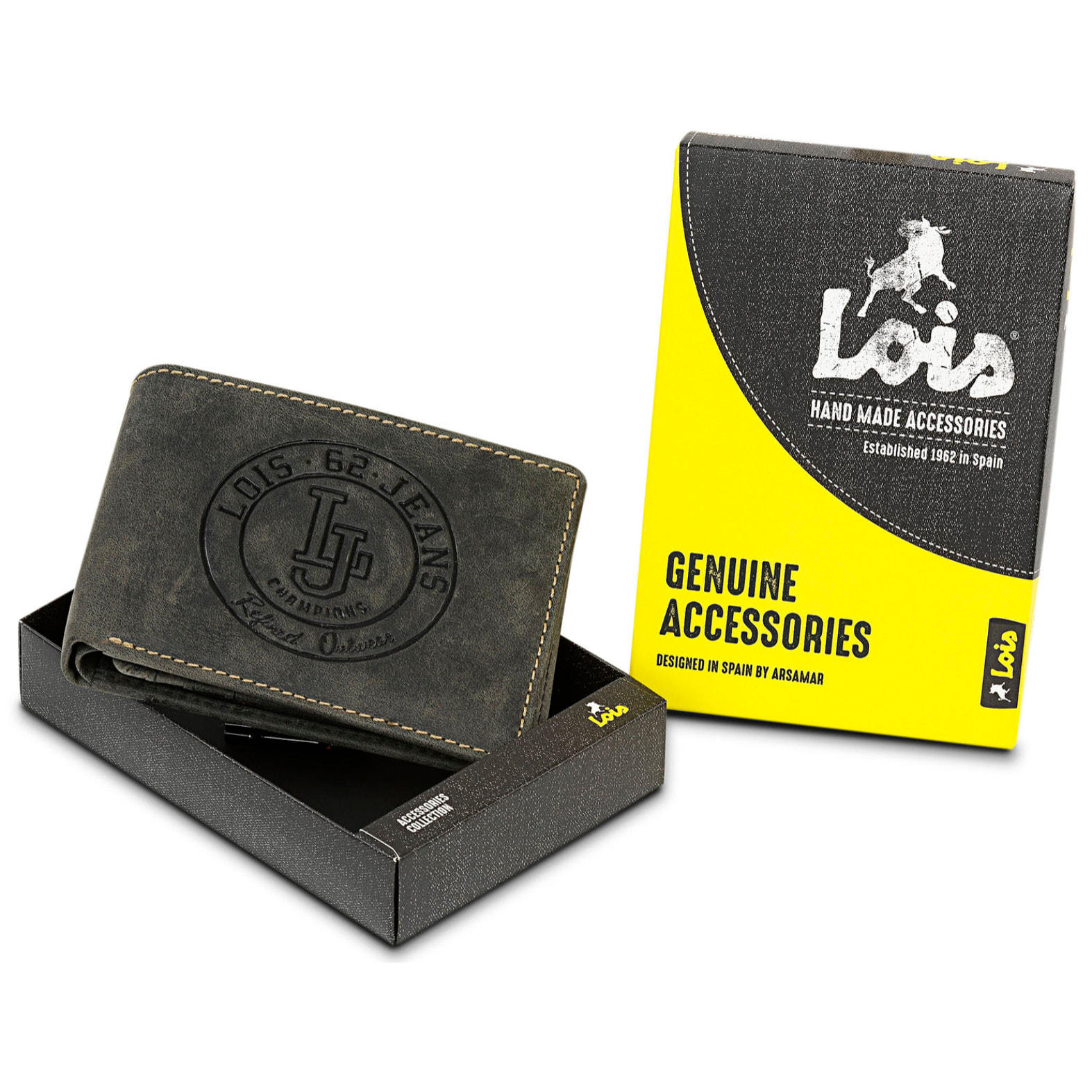 Cartera Hombre Piel Lois Brock Negro