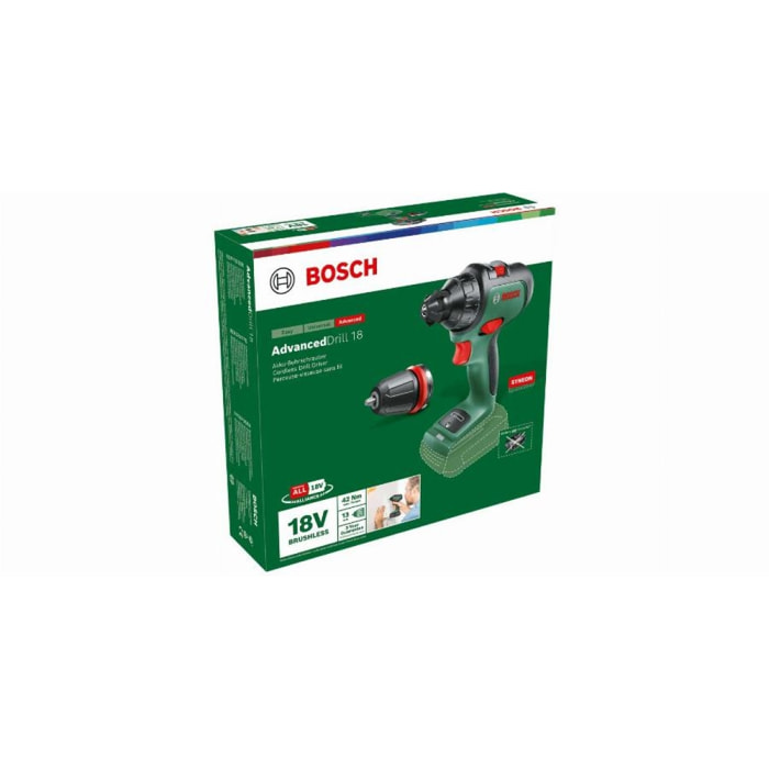 Perceuse-visseuse BOSCH AdvancedDrill 18 + 1 mandrins - sans batterie ni chargeur- 06039B5009