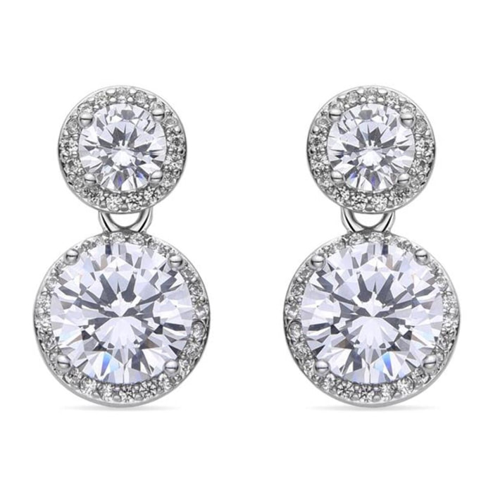 Pendientes Lux by Lux acabados en baño de rodio