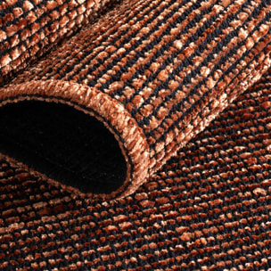 MIRA - Tapis de salon brun au design abstrait