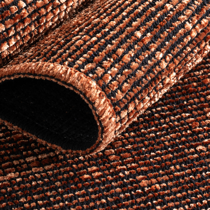 MIRA - Tapis de salon brun au design abstrait