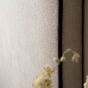 Tête de lit tapissée Madary -bois/panneau particules / mousse pu/ textil-couleur beige 165 x 60 x 4 cm