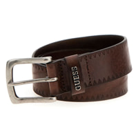 Ceinture Edge - 100% cuir - marron - l : 3 cm