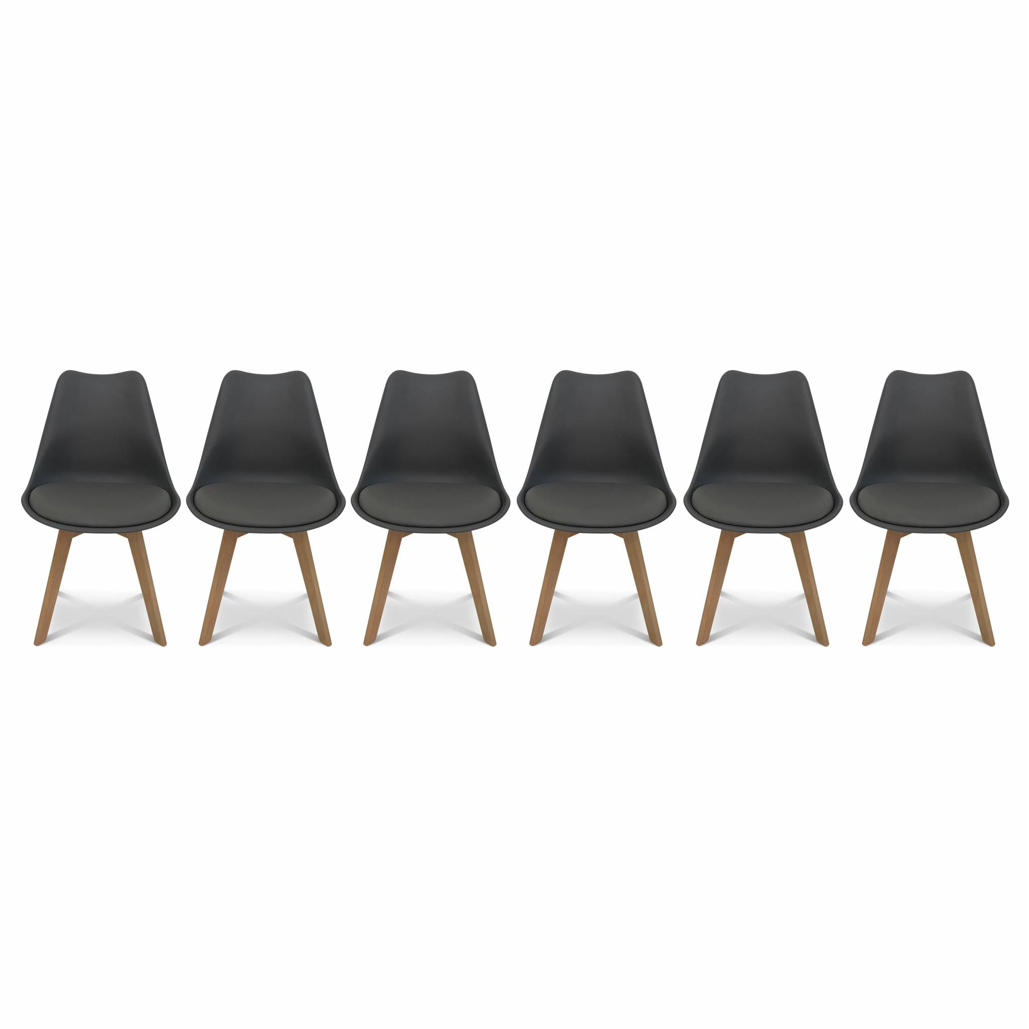 Chaise scandinave bois de hêtre (lot de 6) NILS